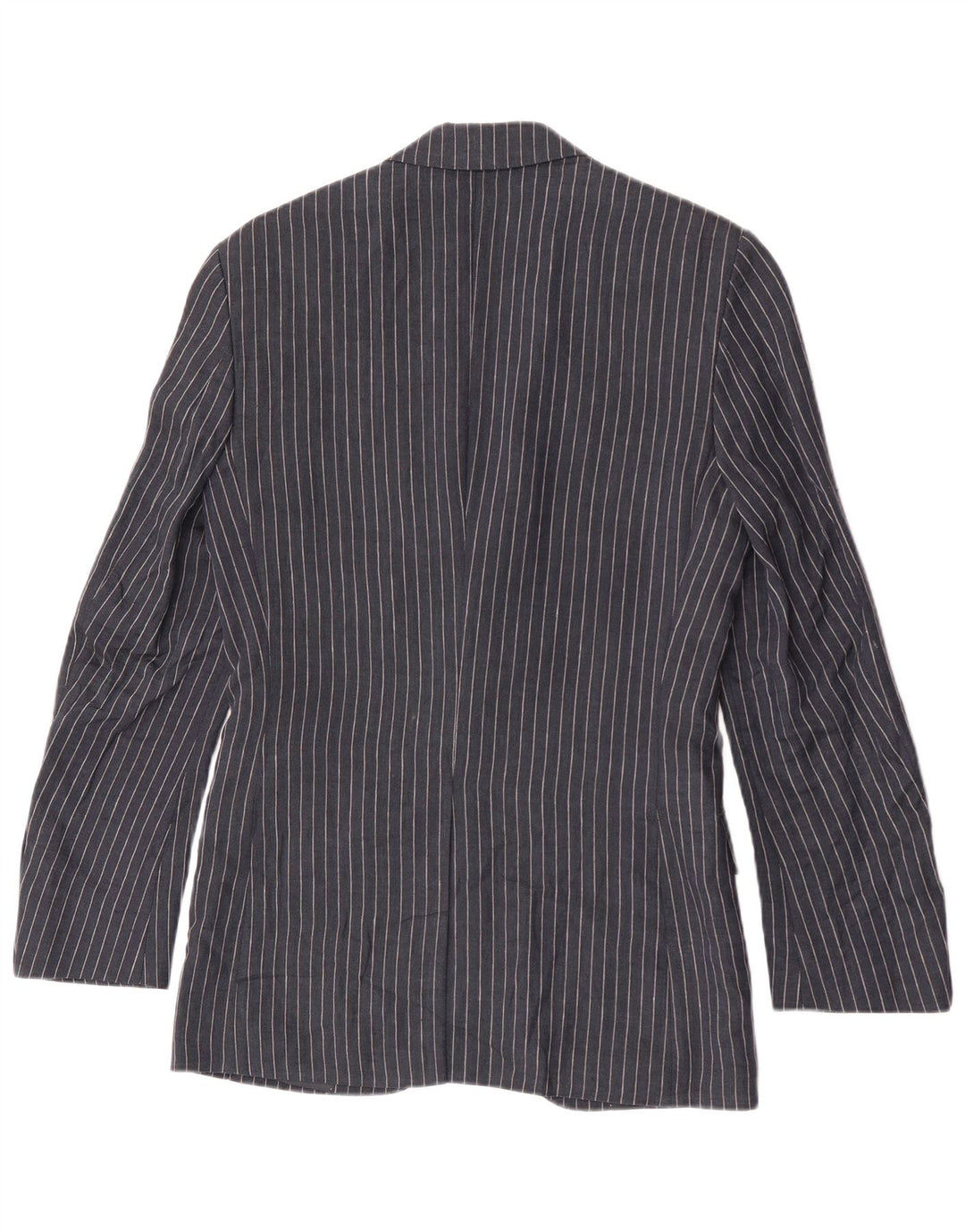 Marks & Spencer Mens 2 Button Blazer Jacket UK 34 XS Navy Blue Pinstripe