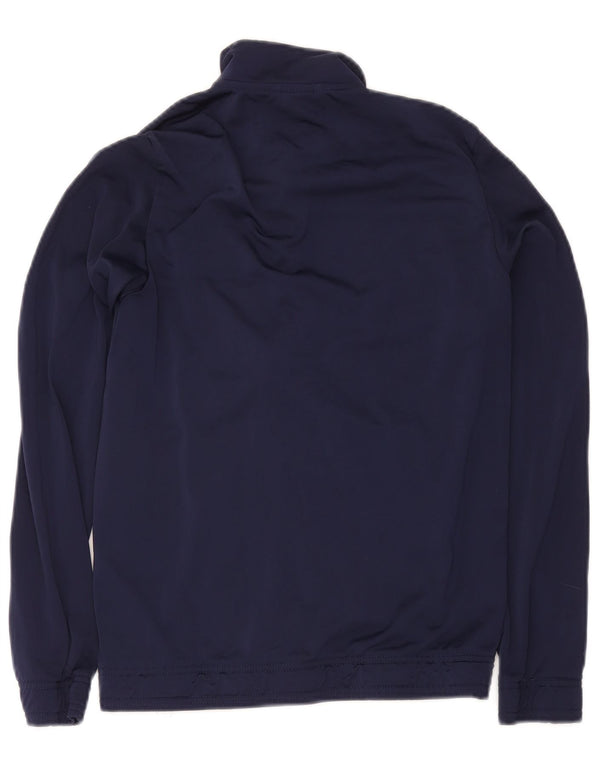 Puma Boys Tracksuit Top Jacket 13-14 Years Navy Blue Colourblock Polyester
