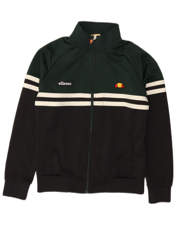 Ellesse Mens Heritage Tracksuit Top Jacket Small Black Colourblock