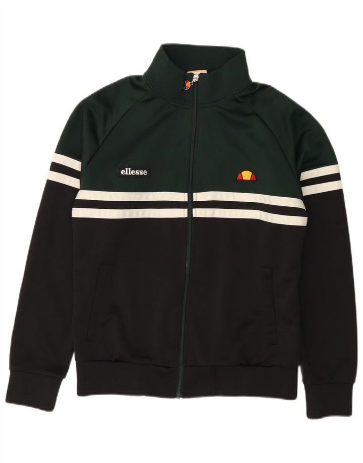Ellesse Mens Heritage Tracksuit Top Jacket Small Black Colourblock