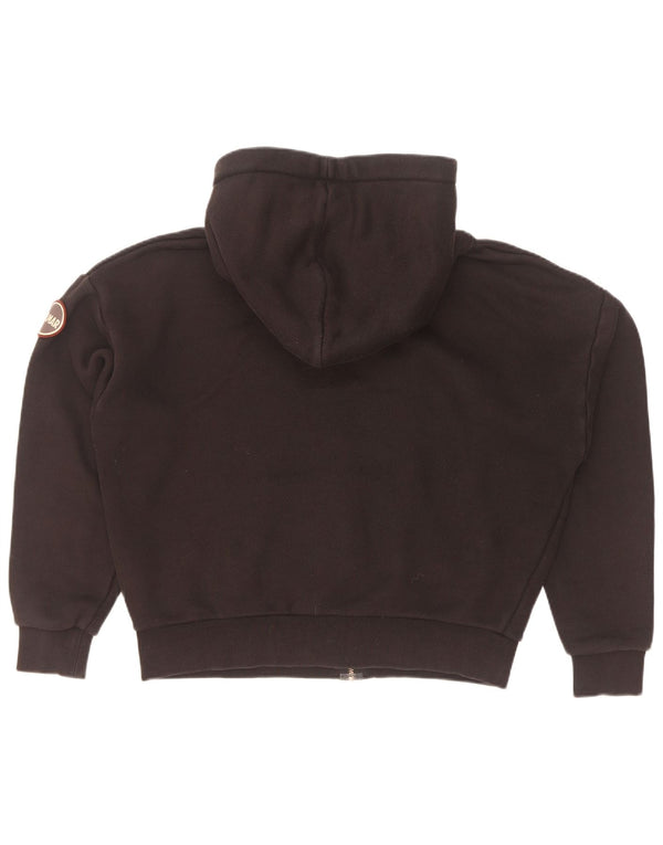 Colmar Womens Oversized Zip Hoodie Sweater UK 6 XS Black Cotton