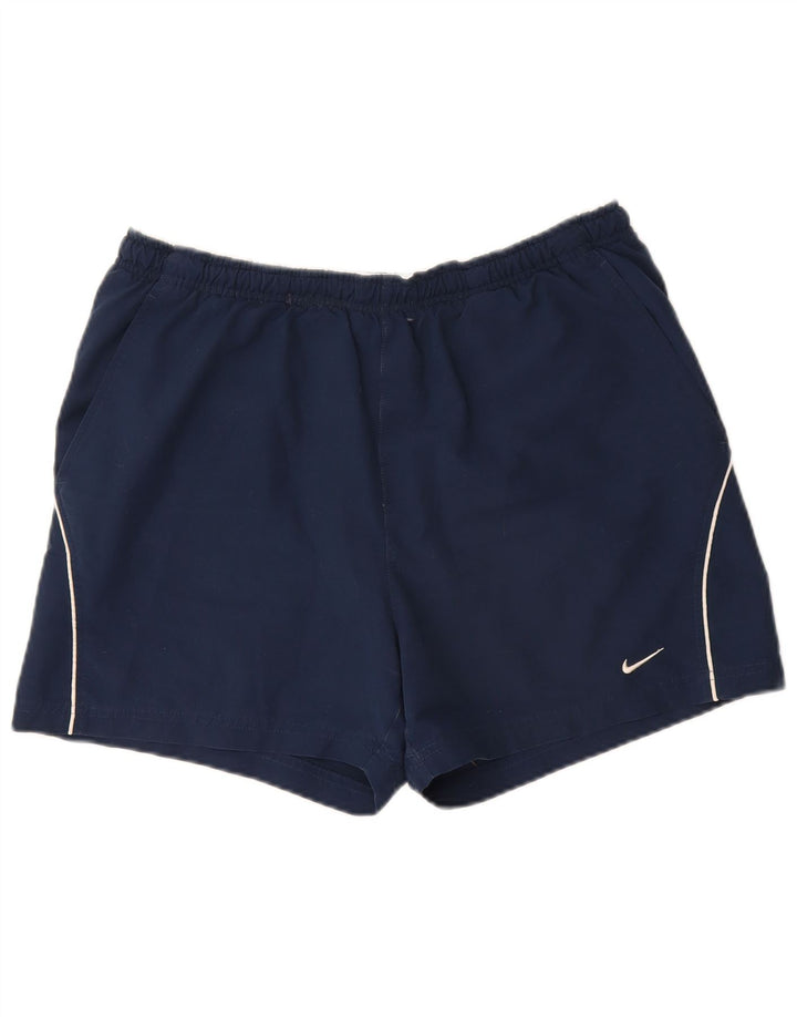 Nike Mens Sport Shorts Large Navy Blue Polyester
