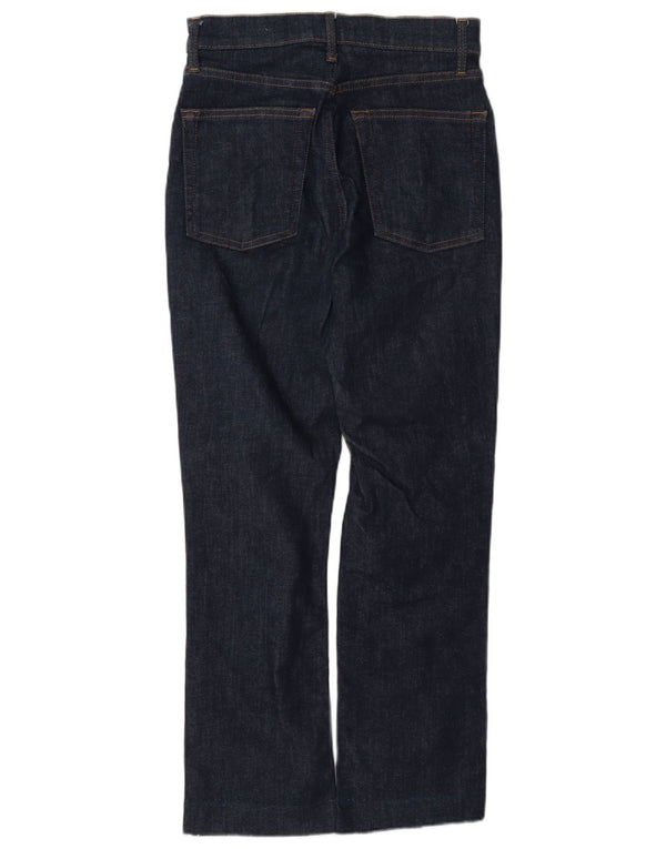 Zara Womens High Waist Cropped Jeans EU 38 Small W28 L26 Navy Blue