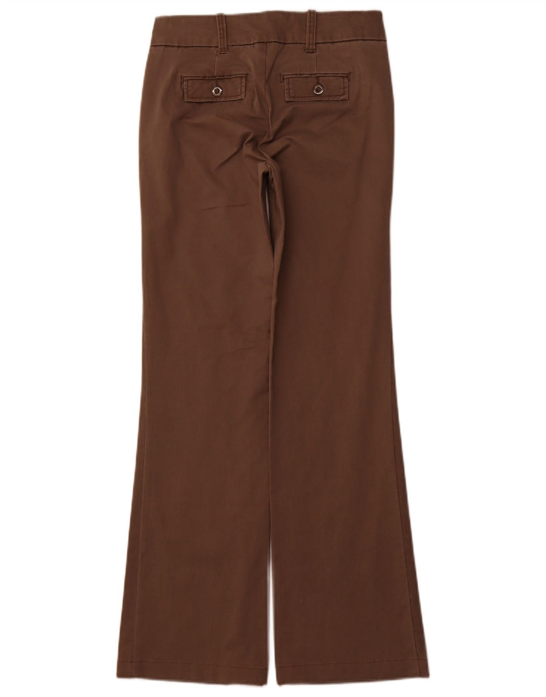 BENETTON Womens Bootcut Chino Trousers IT 38 XS W26 L30 Brown Cotton