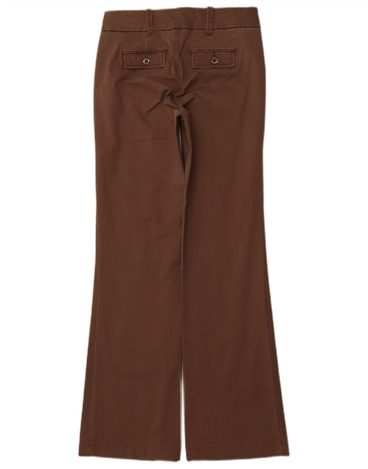 BENETTON Womens Bootcut Chino Trousers IT 38 XS W26 L30 Brown Cotton