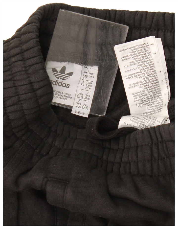 Adidas Womens Tracksuit Trousers Joggers UK 0/2 2XS Black Cotton