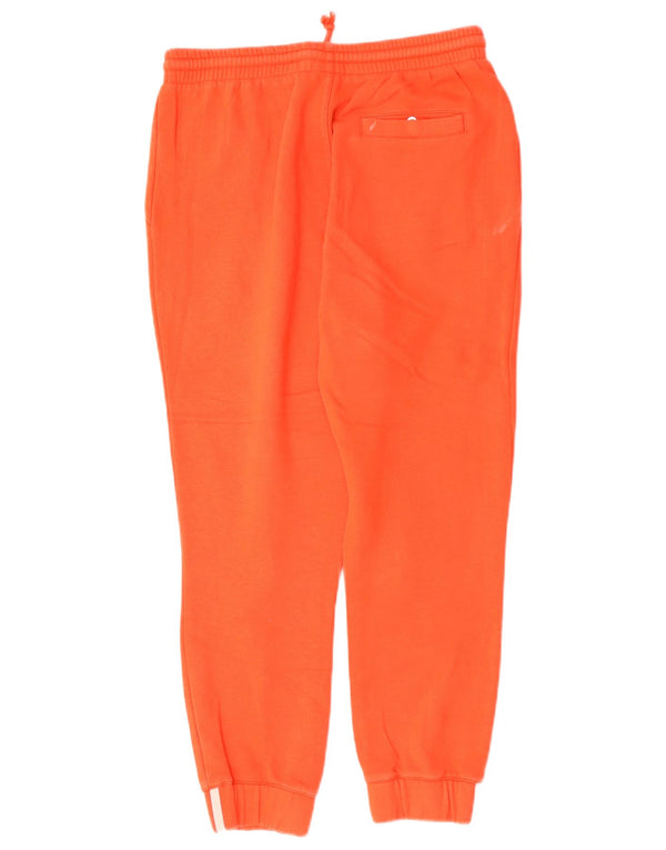 ADIDAS Womens Tracksuit Trousers Joggers UK 10 Small Orange Cotton