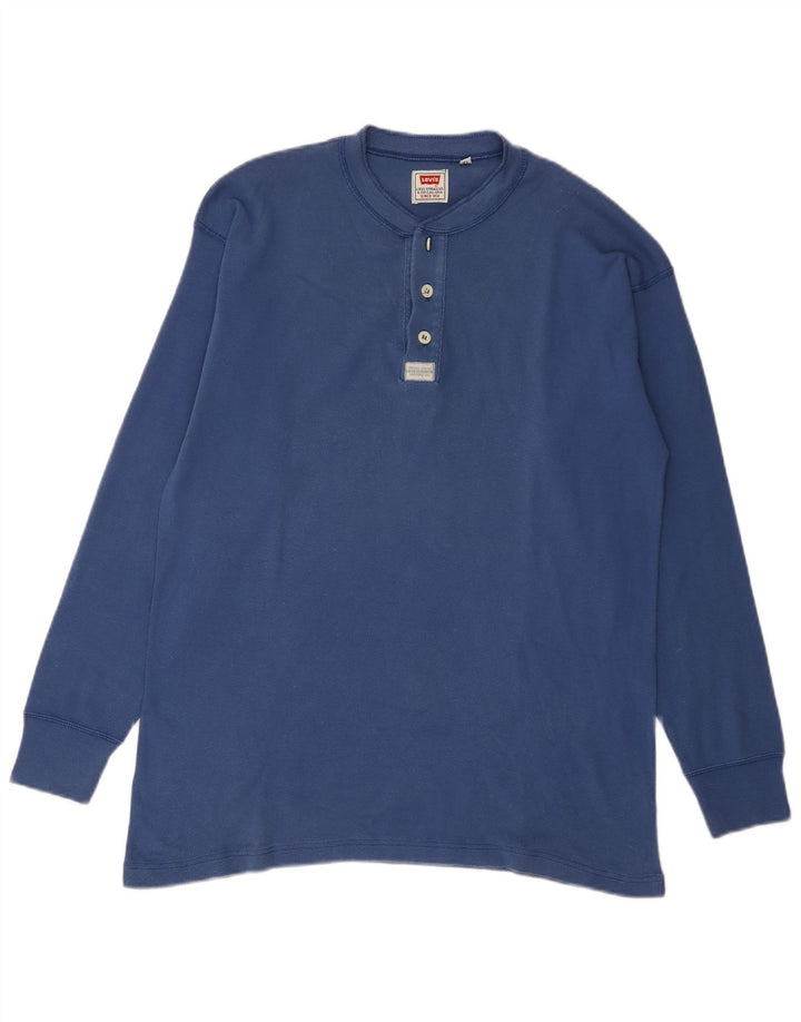 Levi's Mens Top Long Sleeve XL Blue Cotton