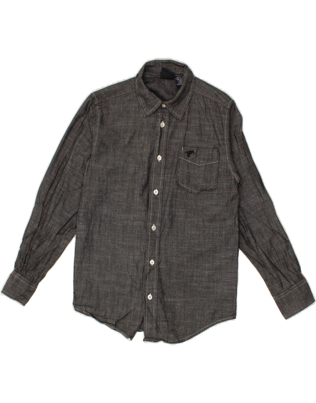 WRANGLER Boys Shirt 10-11 Years Large Grey Cotton Vintage Wrangler and Second-Hand Wrangler from Messina Hembry 