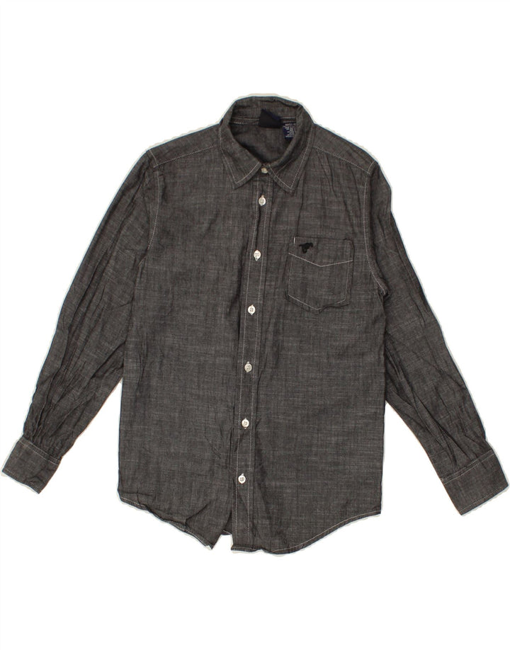 WRANGLER Boys Shirt 10-11 Years Large Grey Cotton Vintage Wrangler and Second-Hand Wrangler from Messina Hembry 