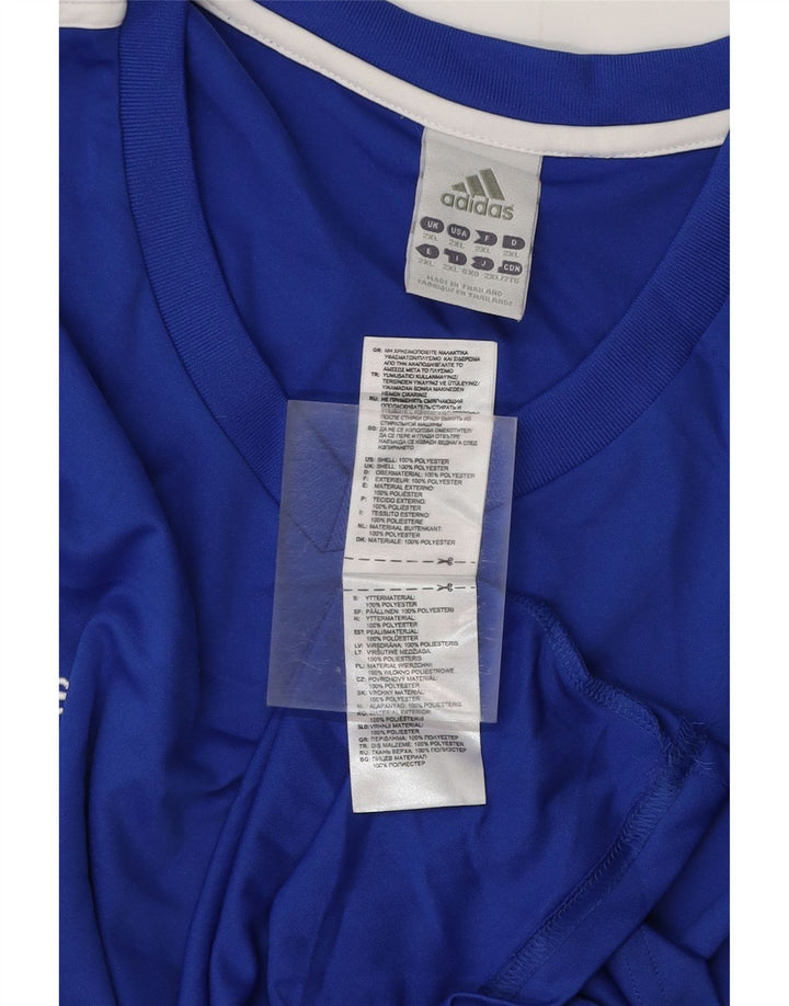 ADIDAS Mens Climalite T-Shirt Top 2XL Blue Polyester