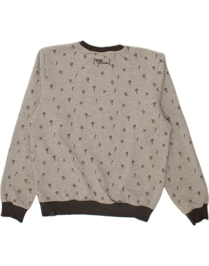 VINTAGE Mens Graphic Sweatshirt Jumper Large Grey Cotton Vintage Vintage and Second-Hand Vintage from Messina Hembry 