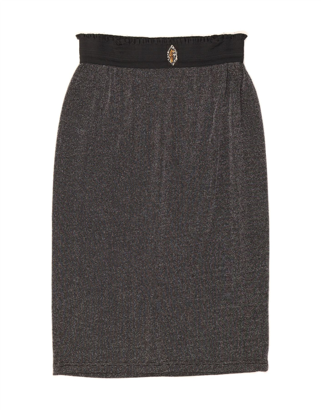 VINTAGE Womens Pencil Skirt W30 Medium Black Acrylic Vintage Vintage and Second-Hand Vintage from Messina Hembry 