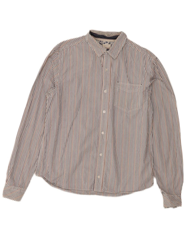 White Stuff Mens Classic Fit Shirt Small Multicoloured Pinstripe Cotton