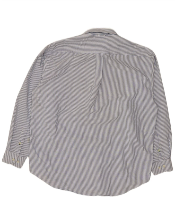 Tommy Hilfiger Mens Shirt Medium Blue Pinstripe Cotton