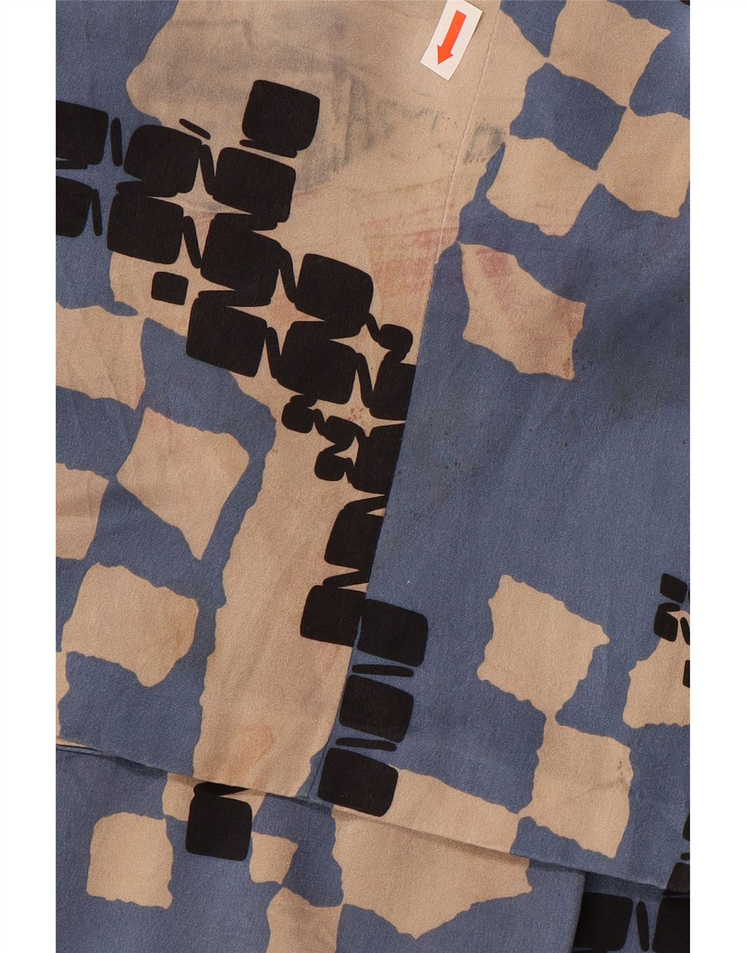 LES COPAINS Womens 2 Piece Skirt Set IT 42 Medium W28 Blue Geometric Silk