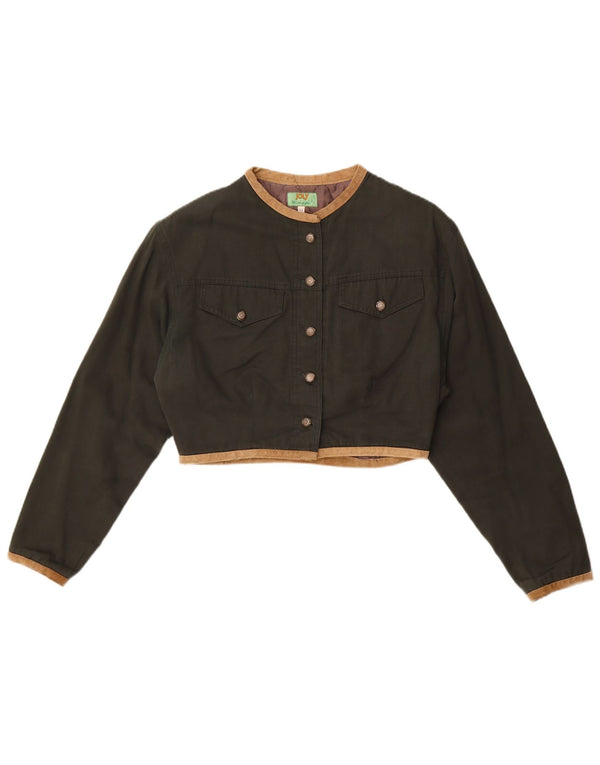 Vintage Womens Loose Fit 2 Piece Suit EU 40/42 Medium W26 L25 Green Cotton