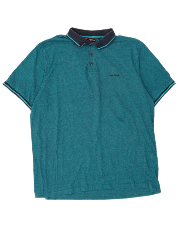 Pierre Cardin Mens Regular Fit Polo Shirt 3XL Blue Colourblock Cotton