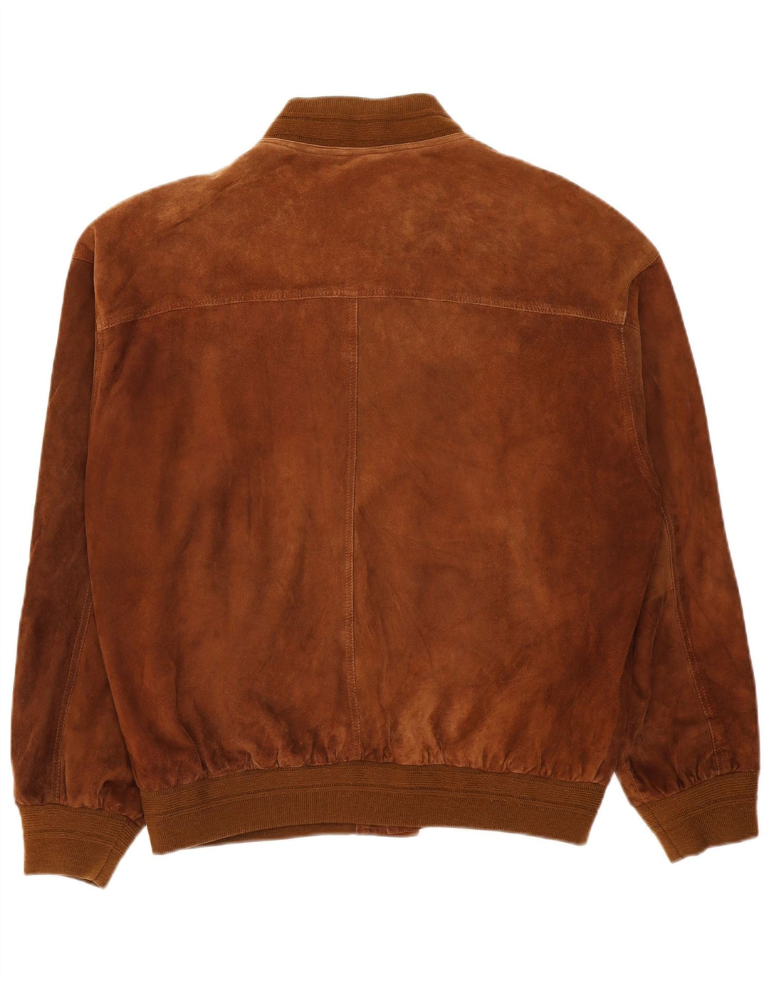 Vintage Mens Bomber Suede Jacket IT 58 4XL Brown Leather