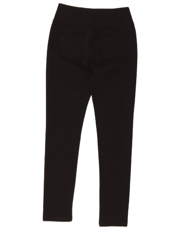 QUIZ Womens High Waist Slim Casual Trousers UK 12 Medium W28 L28 Black