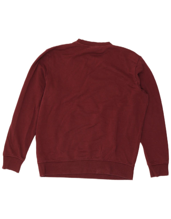 Jack & Jones Mens Graphic Sweatshirt Jumper XL Maroon Cotton