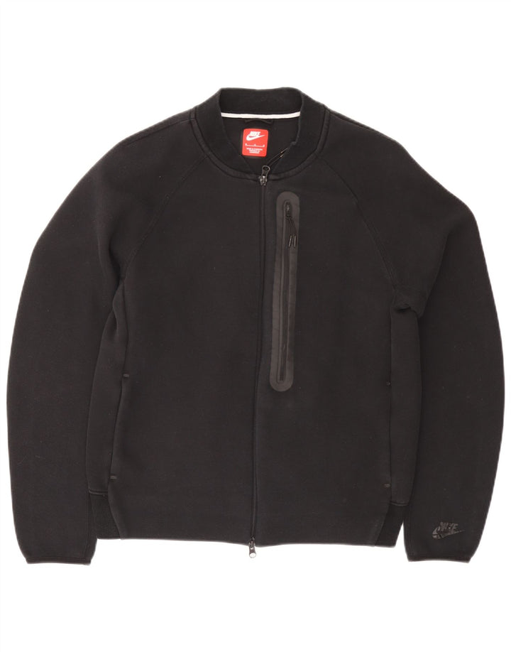 Nike Mens Tracksuit Top Jacket Medium Black Cotton