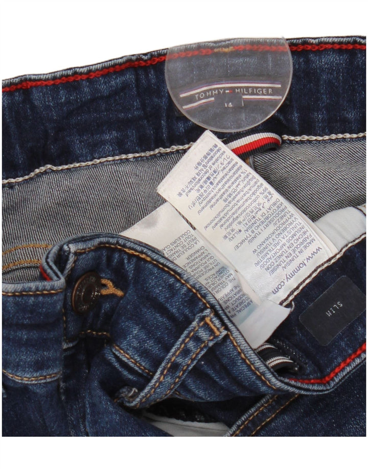 TOMMY HILFIGER Girls Slim Jeans 13-14 Years W26 L29 Blue Cotton