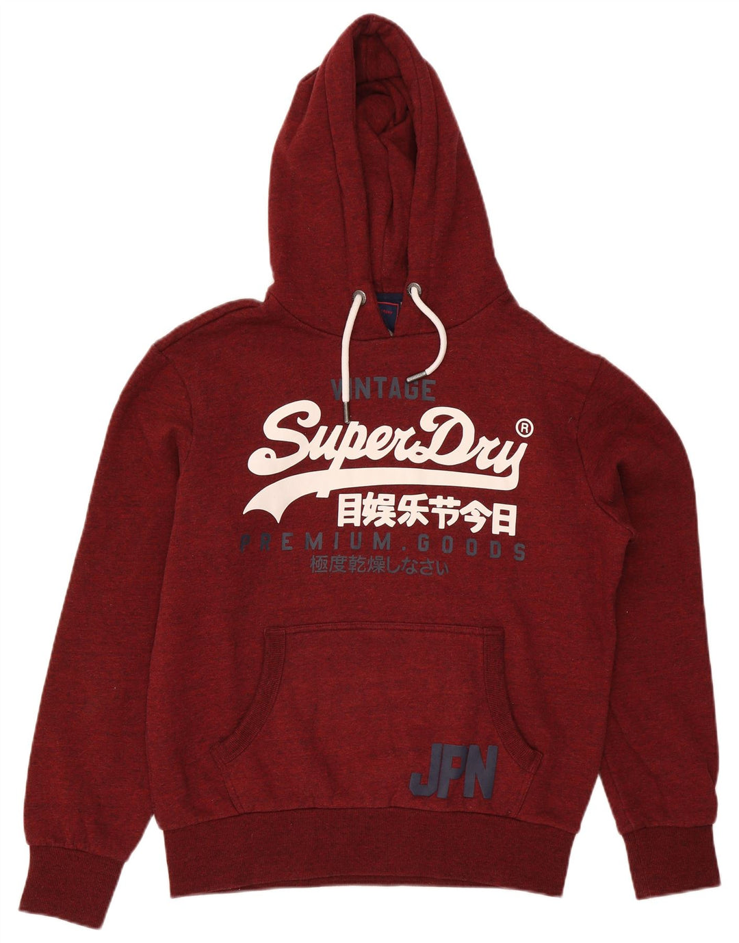 Superdry Mens Graphic Hoodie Jumper XL Maroon Polyester