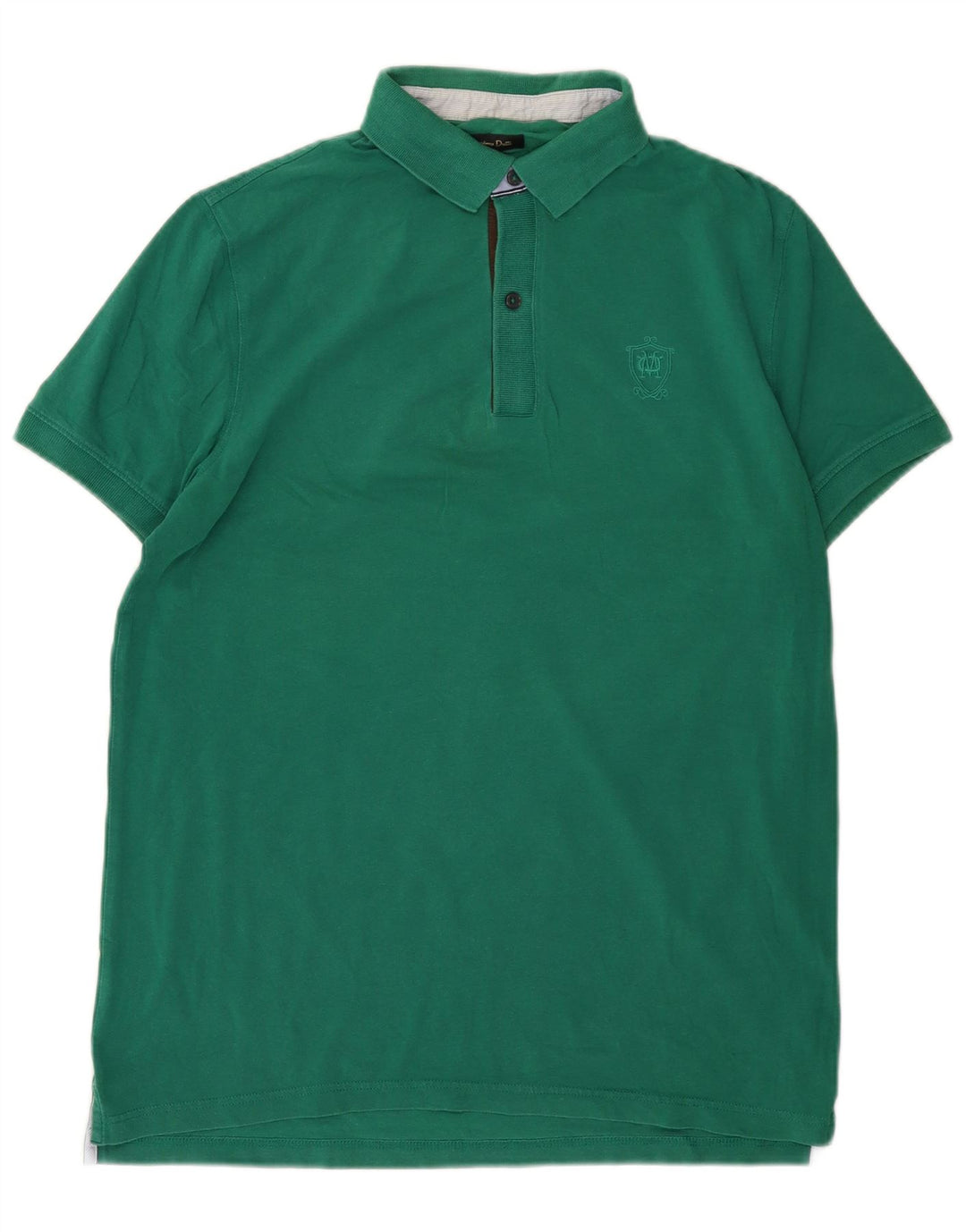 MASSIMO DUTTI Mens Polo Shirt Large Green