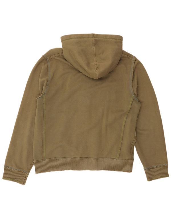 Fat Face Mens Zip Hoodie Sweater Large Khaki Cotton