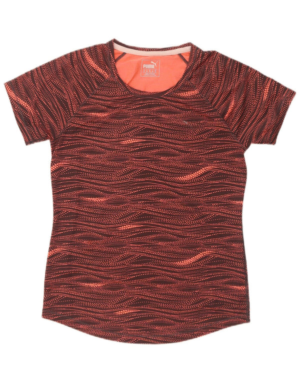 Puma Womens Abstract Pattern T-Shirt Top UK 12 Medium Multicoloured