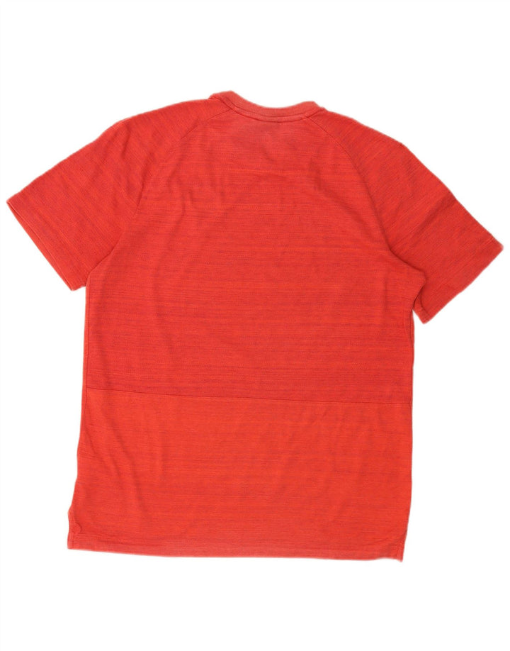 Nike Mens T-Shirt Top Medium Red Striped Cotton