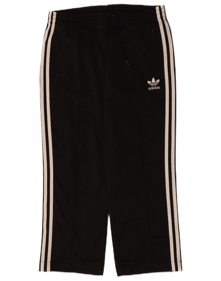 ADIDAS Womens Tracksuit Trousers UK 12 Medium Black Polyester