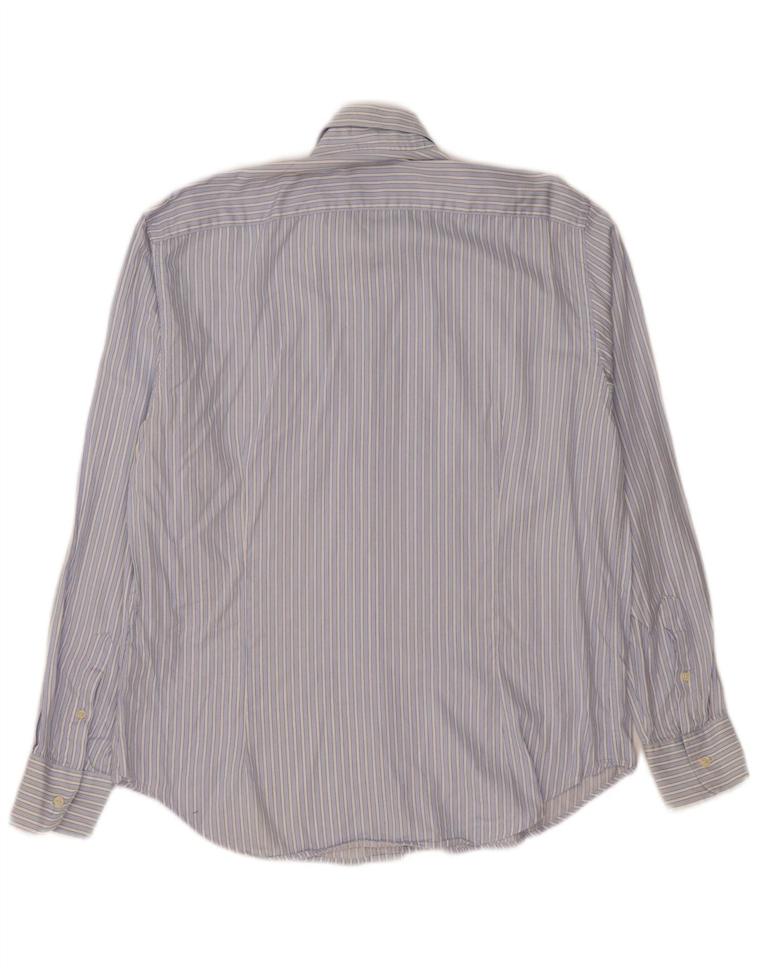 BEST COMPANY Mens Shirt Medium Blue Pinstripe Cotton
