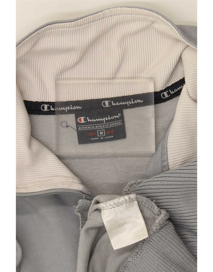 Champion Mens Graphic Tracksuit Top Jacket Medium Grey Colourblock