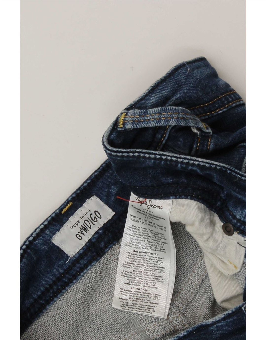 PEPE Jeans Womens Slim W28 L28 Blue Cotton