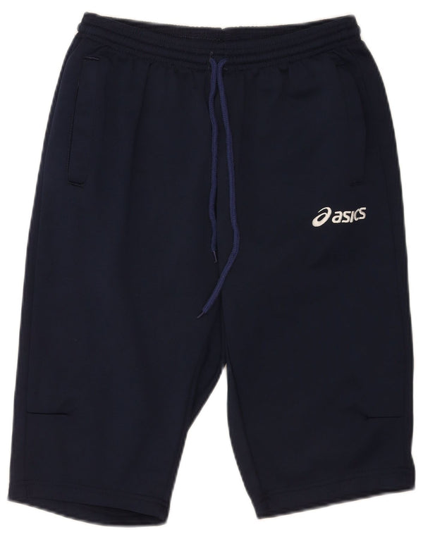 Asics Mens Sport Shorts Large Navy Blue Polyester