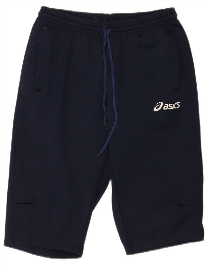 Asics Mens Sport Shorts Large Navy Blue Polyester