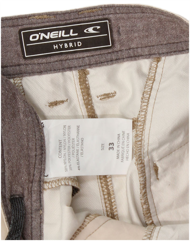 O'Neill Mens Chino Shorts W33 Medium Off White Nylon
