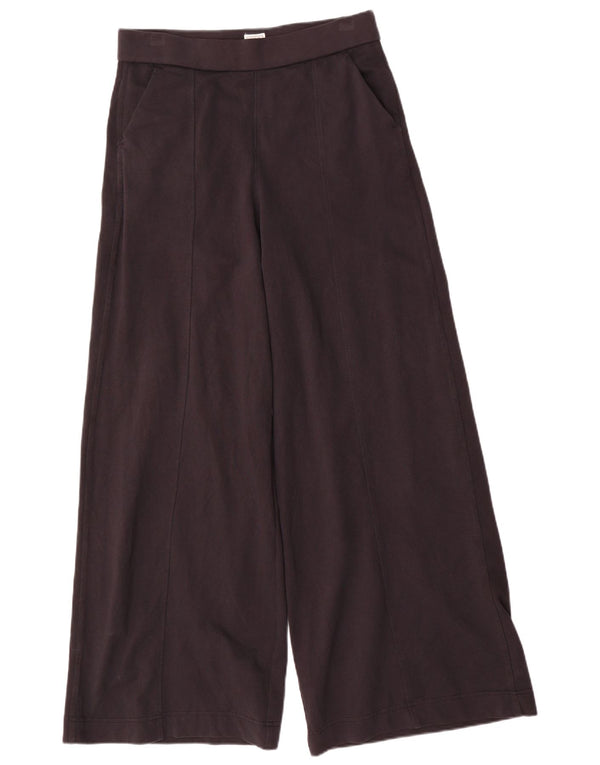 Lee Womens Wide Leg Tracksuit Trousers UK 14 Medium Black Cotton