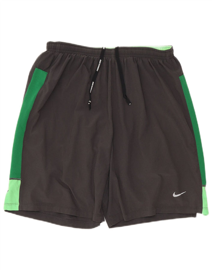 Nike Mens Regular Sport Shorts Small Grey Colourblock Polyester Sports