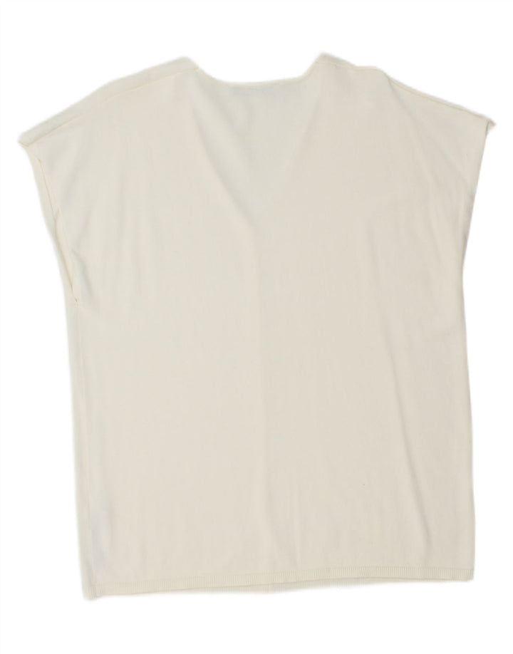 ZARA Womens Oversized Blouse Top UK 6 XS Off White Viscose Vintage Zara and Second-Hand Zara from Messina Hembry 