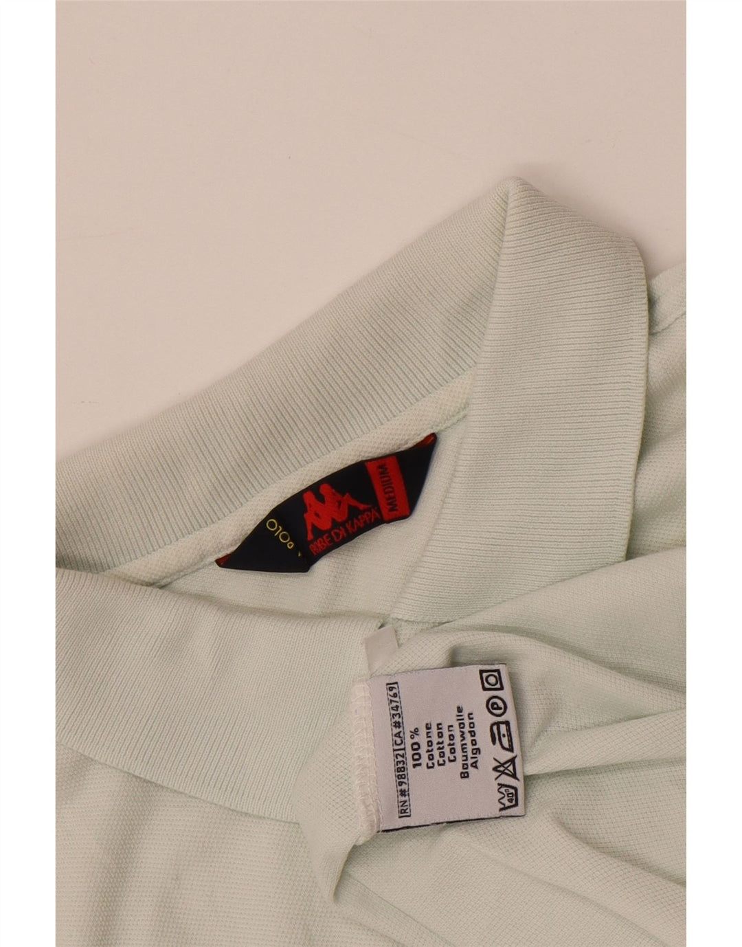 Kappa Mens Polo Shirt Medium Blue Cotton