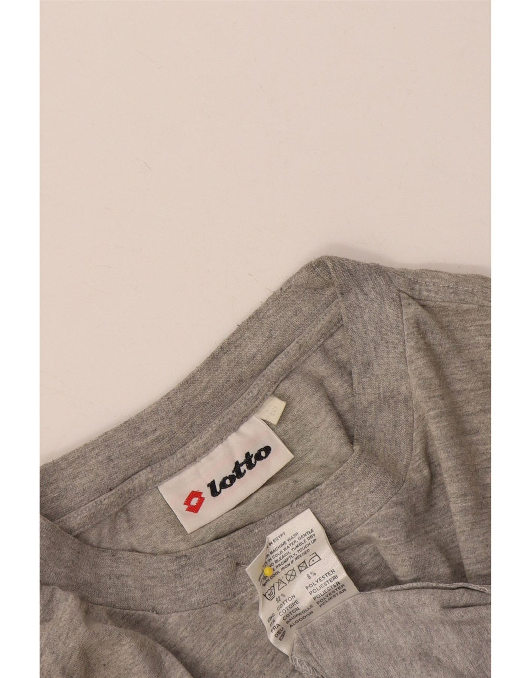 Lotto Mens Graphic T-Shirt Top Medium Grey Cotton