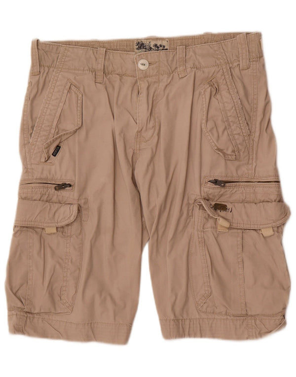 Scotch & Soda Mens Cargo Shorts W32 Medium  Beige Cotton