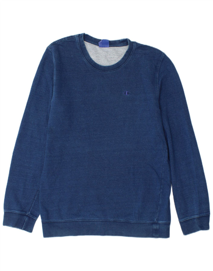 CHAMPION Mens Sweatshirt Jumper Medium Blue Cotton