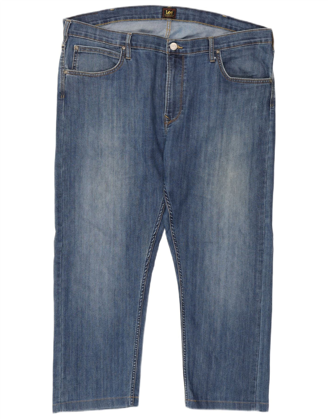 LEE Mens Daren Zip Fly Cropped Jeans W42 L26 Blue