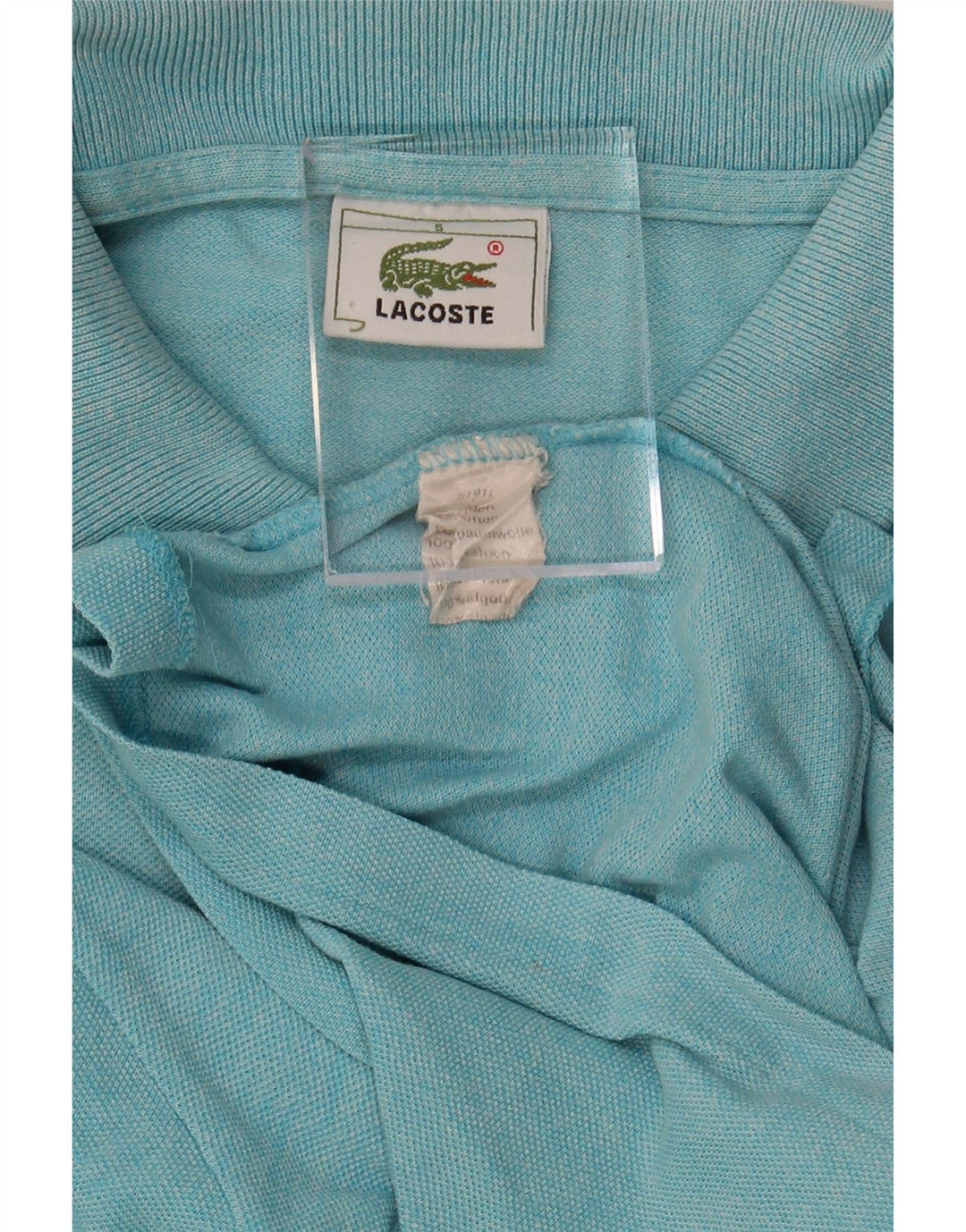 LACOSTE Mens Polo Shirt Size 5 Large Blue Cotton