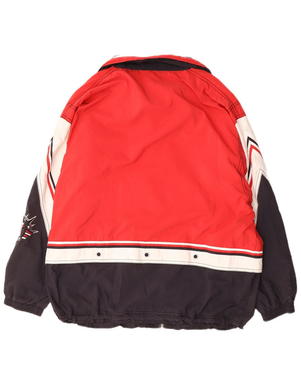 Killtec Mens Loose Fit Windbreaker Jacket UK 38 Medium Red Colourblock