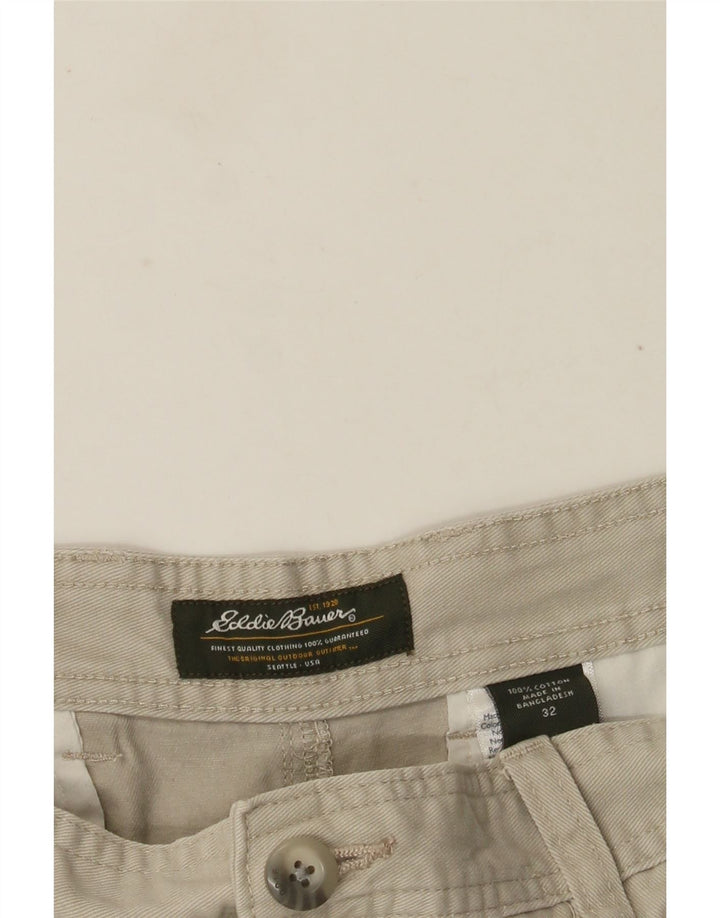 Eddie Bauer Mens Chino Shorts W32 Medium  Grey Cotton
